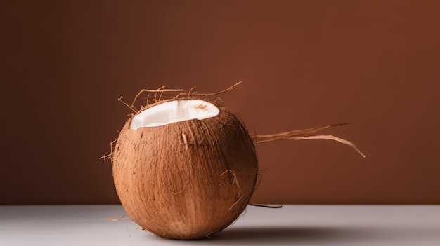 A coconut on the table