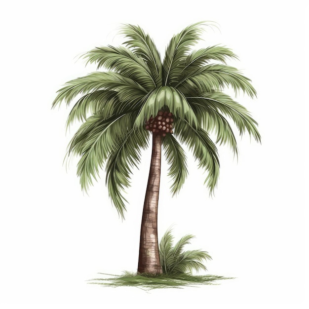 Coconut Tree Vector On White Background