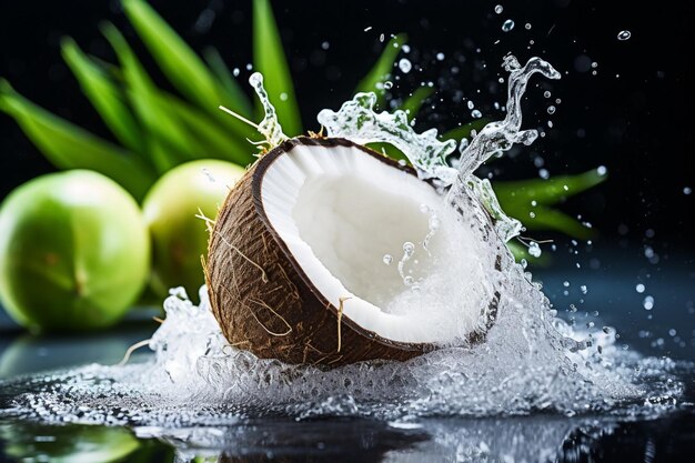 Coconut water being used as a hydrating facial mist