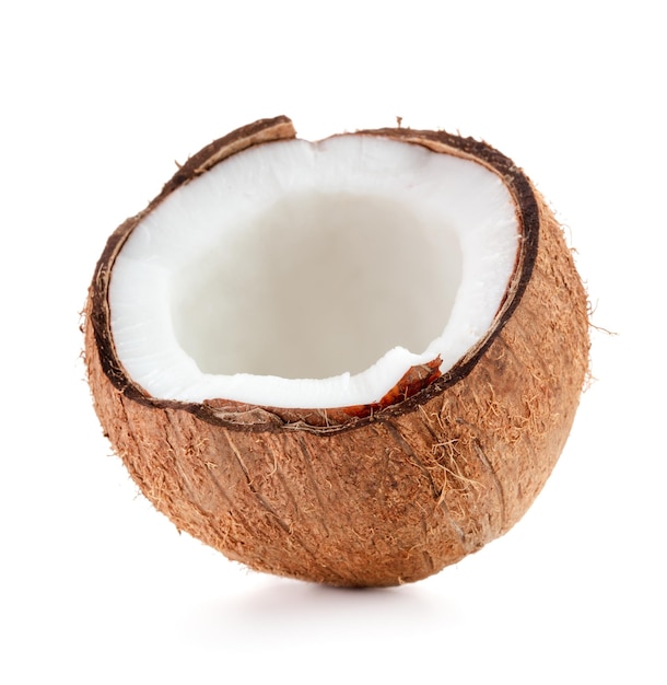 Coconut on white