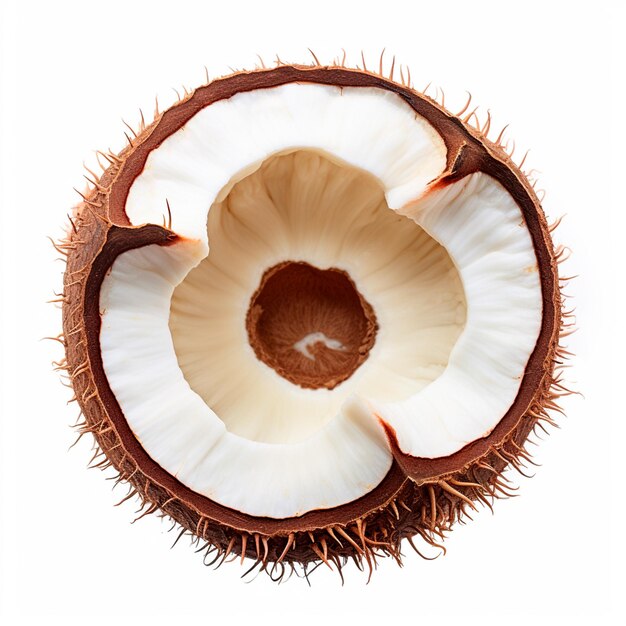 Coconut with isolated white background ready to be used in fresh and healthy food designs