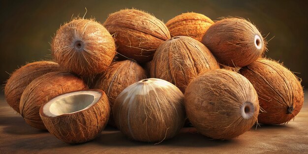 Photo coconuts are a popular form of coconuts