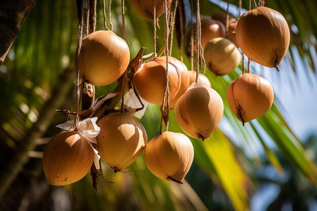 Coconuts Hanging from a Tree