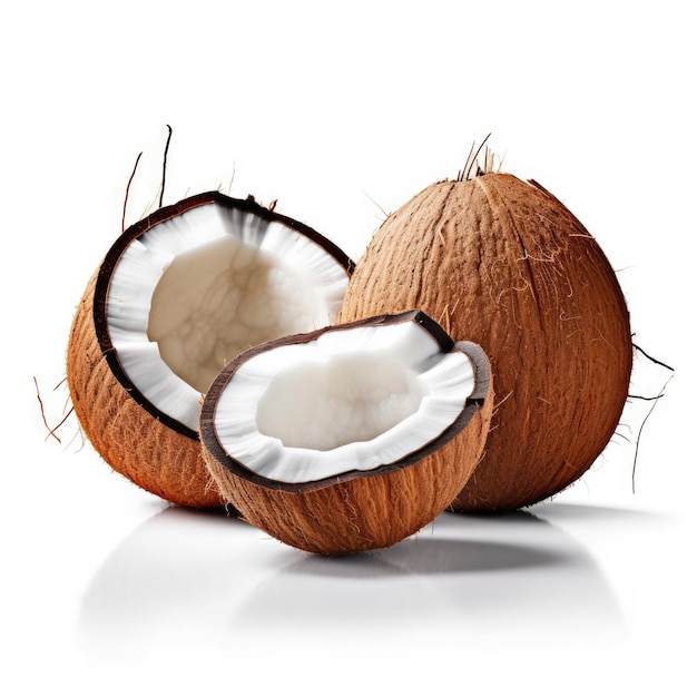 Coconuts isolated on white background