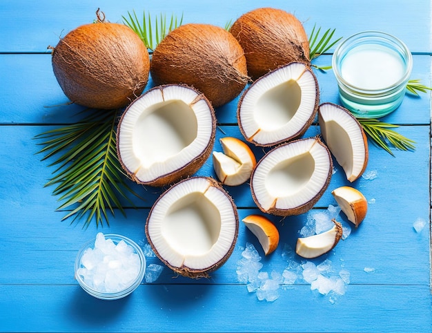 coconuts on table