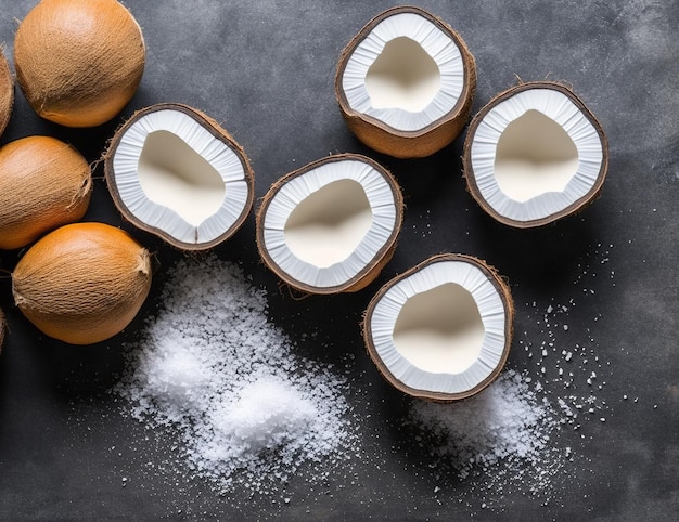 coconuts on table