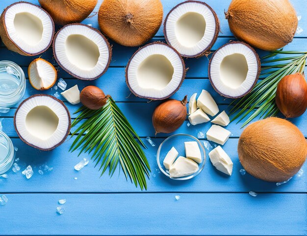 coconuts on table