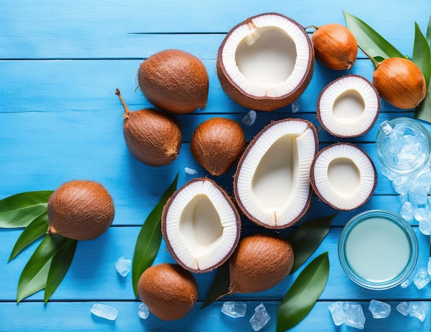 coconuts on table