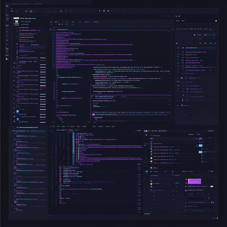 Photo a code editor showcasing a functional programming language like haskell or lisp with code highlight