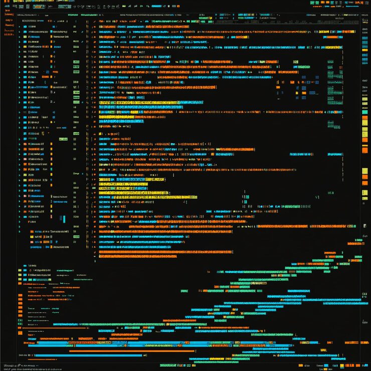 Photo 코드 하이라이트와 함께 haskell 또는 lisp와 같은 기능적인 프로그래밍 언어를 보여주는 코드 에디터