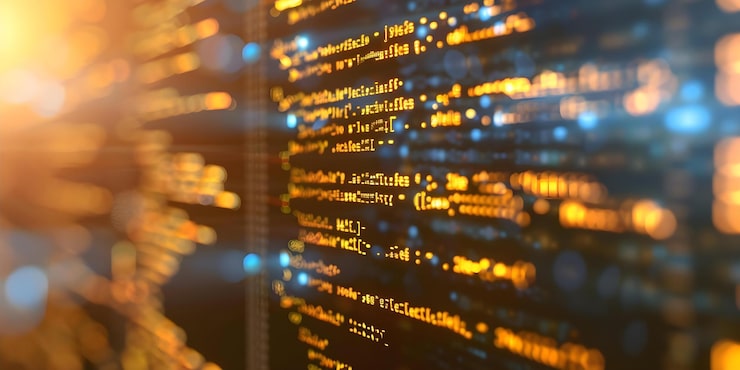 Photo 在 it 外包中移动应用程序开发的代码片段概念移动应用程序开发 it 外包代码片段软件开发技术