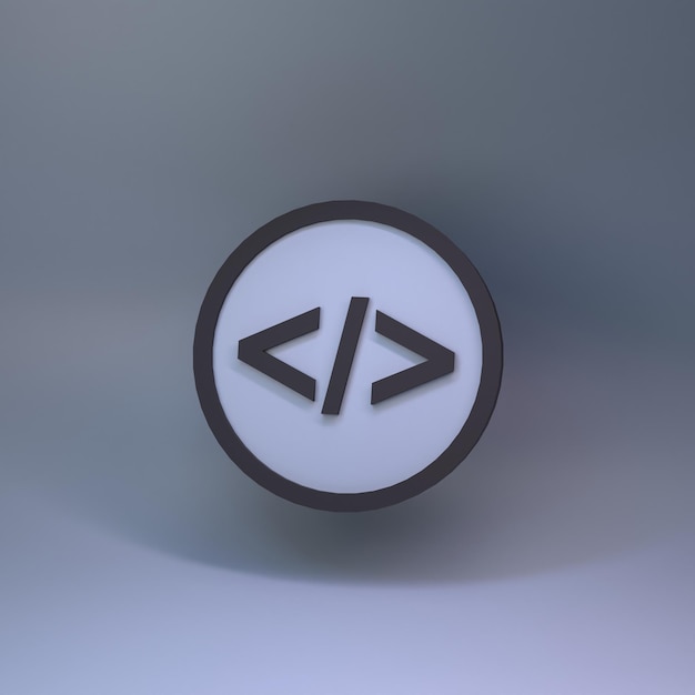 Фото Кодовый символ концепция программирования 3d рендеринга