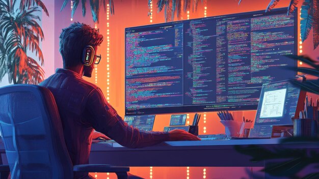 a coder using version control with commit history branches and collaborative code