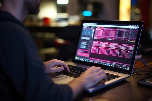 使用便携式電腦在用戶界面上工作的編碼員