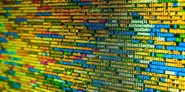 Codering programmering broncode scherm Programmering code abstract scherm software ontwikkelaar Computer scrip