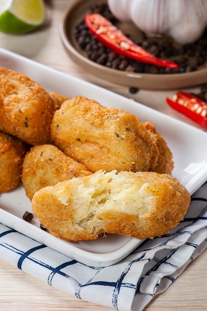 Foto torta di baccalà a base di merluzzo e patate