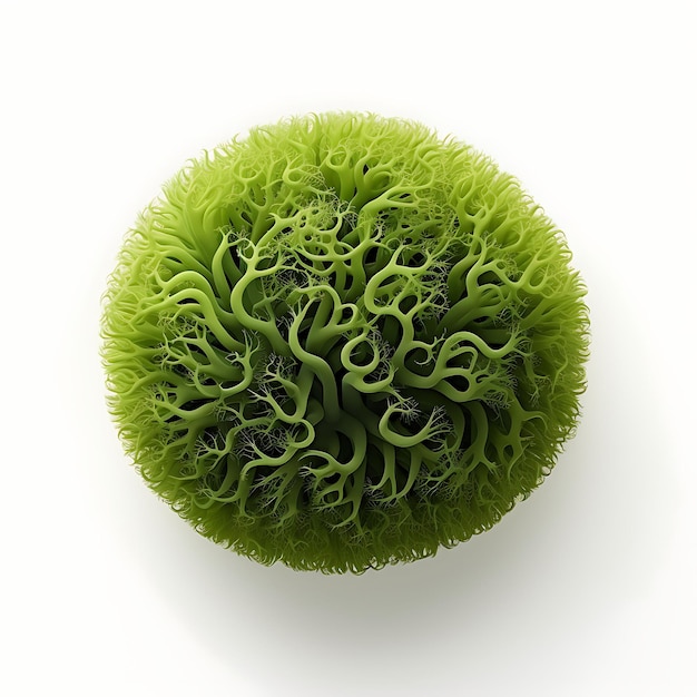 Codium Dark Green Algae Forming Spherical CushionLike Struc Aqua Plant Isolated on White BG