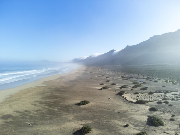 Cofete strand in Jandia natuurpark Fuerteventura Canarische eilanden