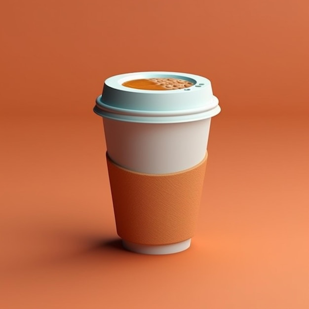 Coffe cup takeaway paper glass AI Generated