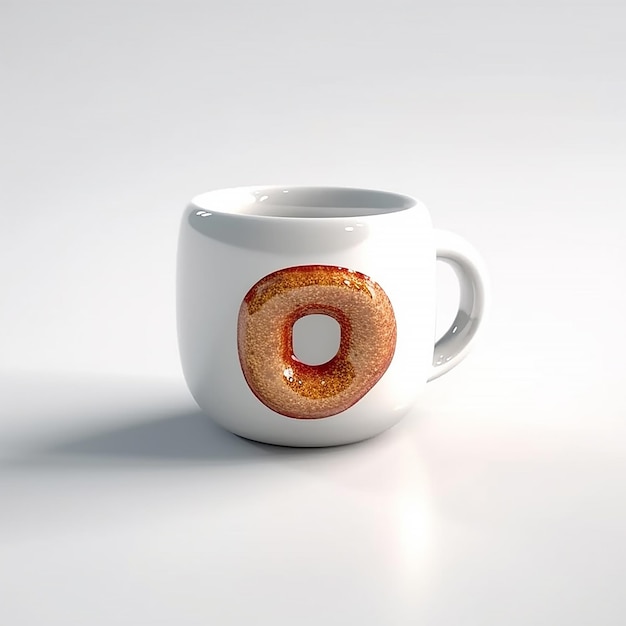 Foto logo 3d della tazza di caffè