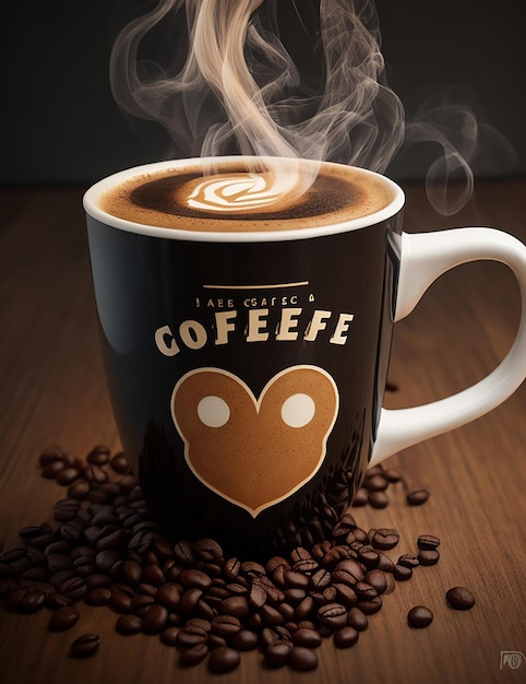 coffee Ai image for graphic design