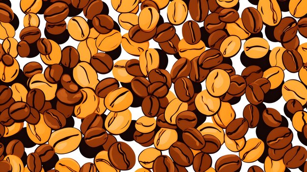 Coffee background illustration design coffee beans caffeine