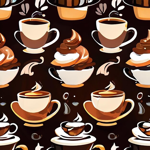 Photo coffee background with ai generative