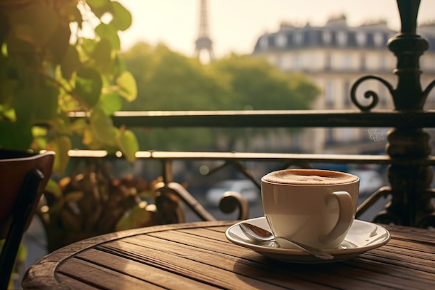 Кофе на балконе с прекрасным видом