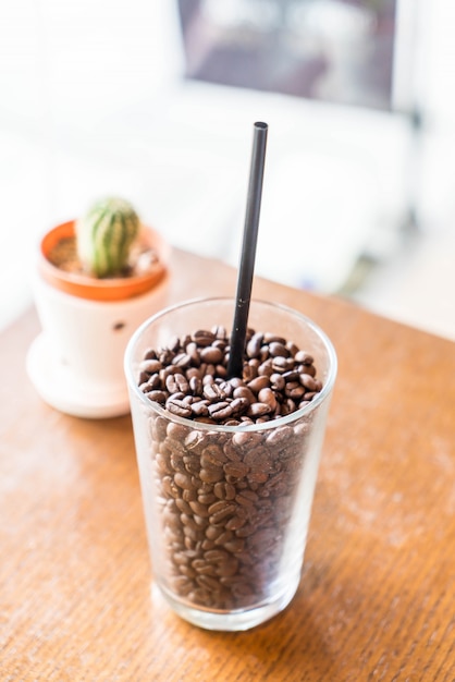 coffee bean in glass