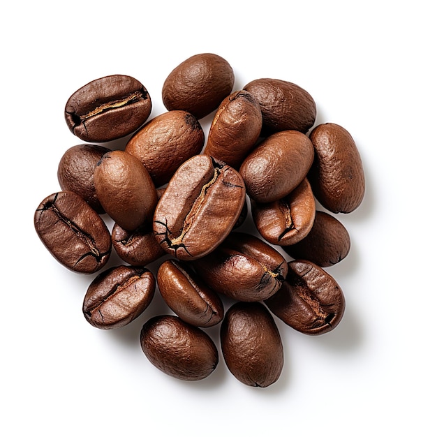 Coffee bean isolated on white background with clipping path