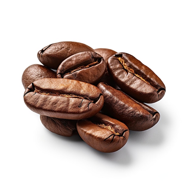 a Coffee bean isolated on white background with clipping path