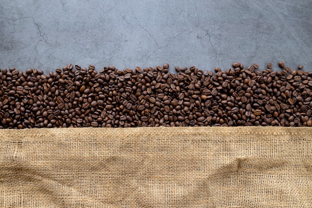 Coffee bean on old cement floor