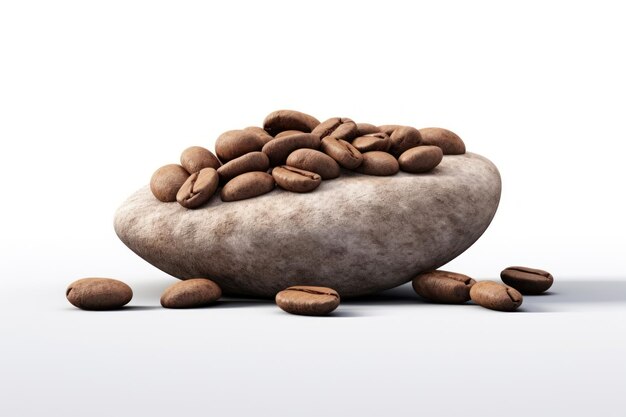 coffee bean pill white background coffee beans