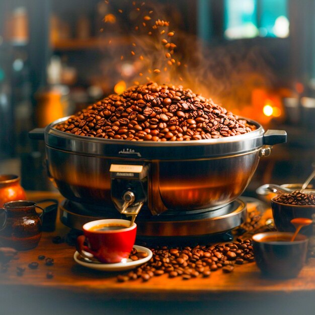 Coffee bean roasting machine