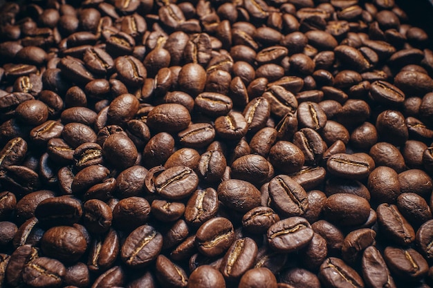 Foto chicco di caffè su fondo di legno