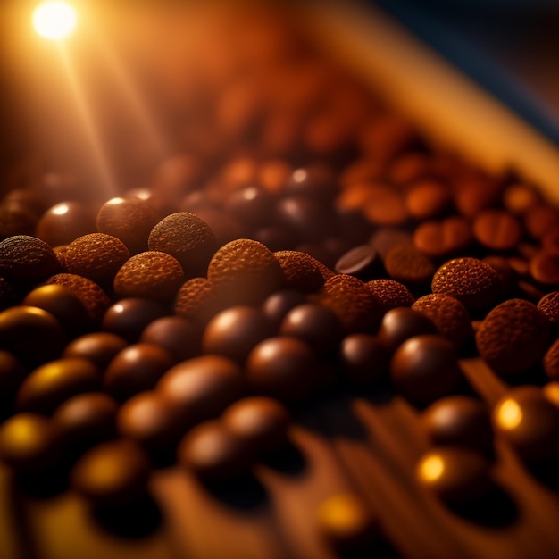 Coffee beans background generated ai