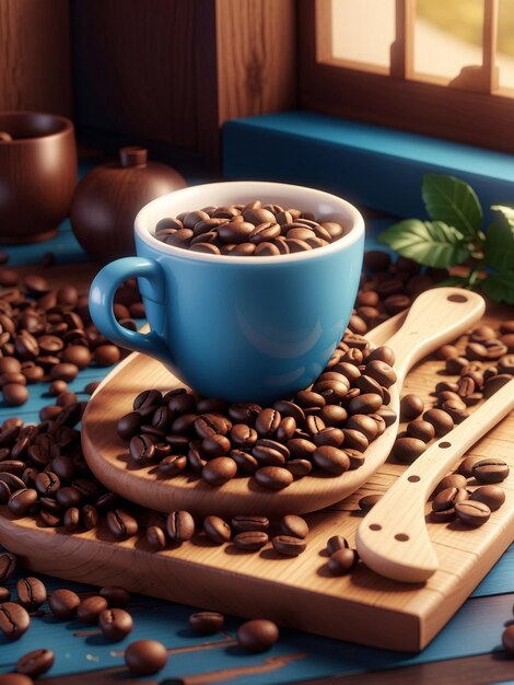 コーヒー豆の背景グリーティング カードに適しています国際コーヒーデー