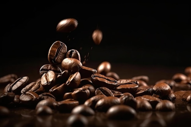 Coffee beans background