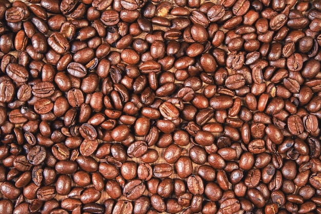 Coffee beans closeup