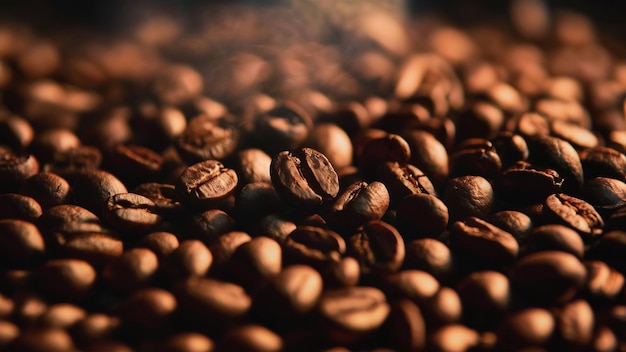 Coffee beans closeup