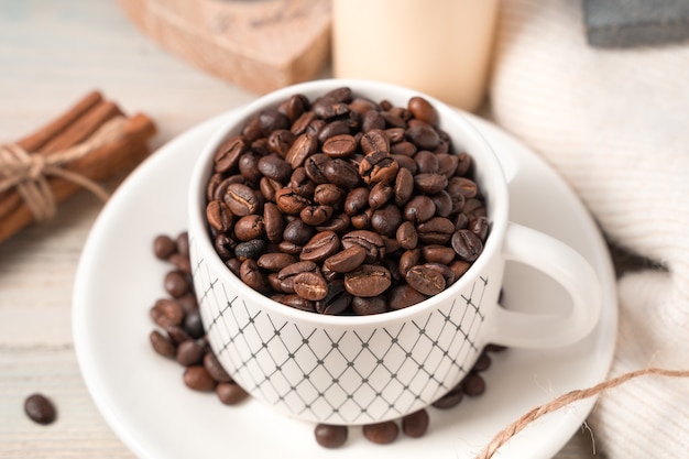 Coffee beans in a Cup