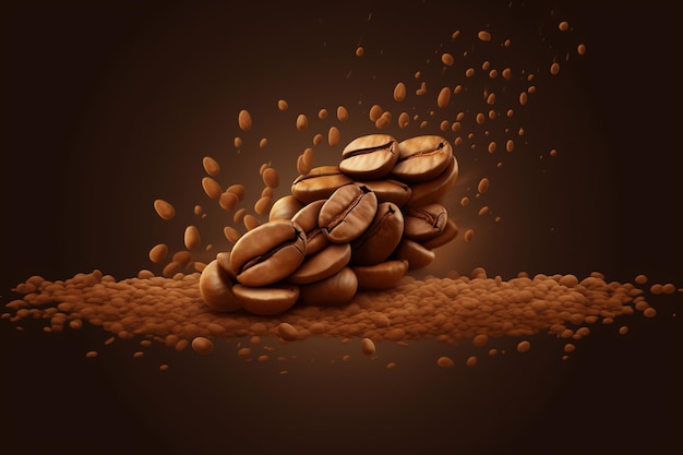 Coffee beans dynamic background wallpaper