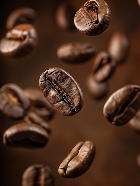 Coffee Beans in Flight