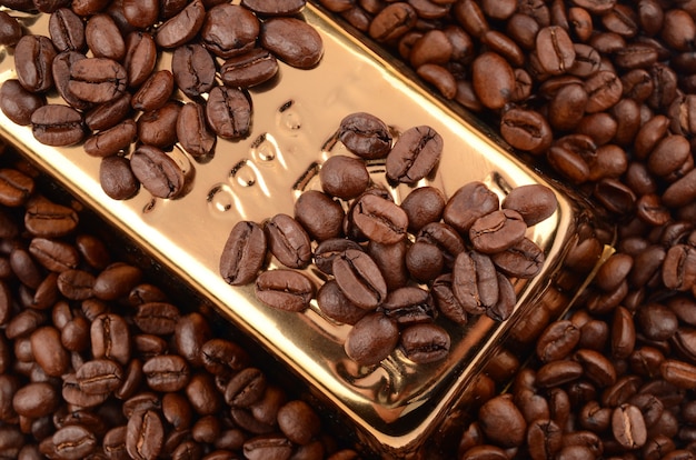 Coffee beans gold