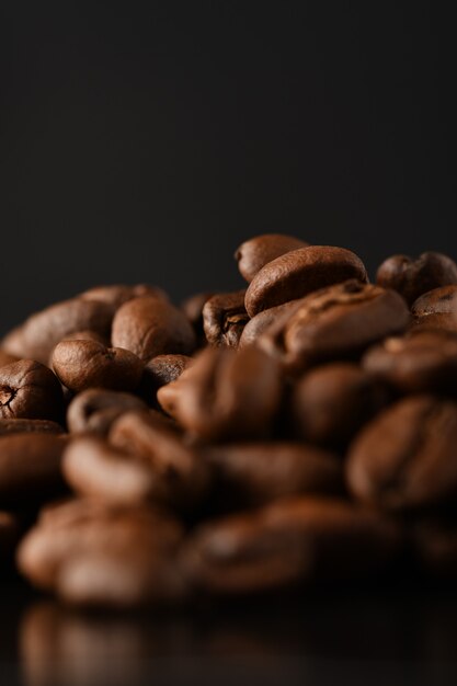 Coffee beans Isolated on a black background