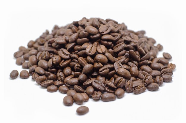 Coffee Beans isolated on white background area for copy space.