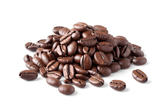 Coffee beans isolated on white background Generative ai