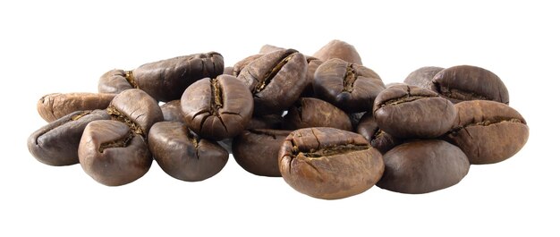 Coffee beans isolated on white background