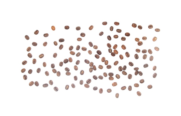 Coffee beans isolated on a white background