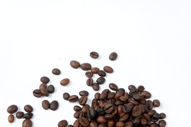 Coffee beans isolated on a white background